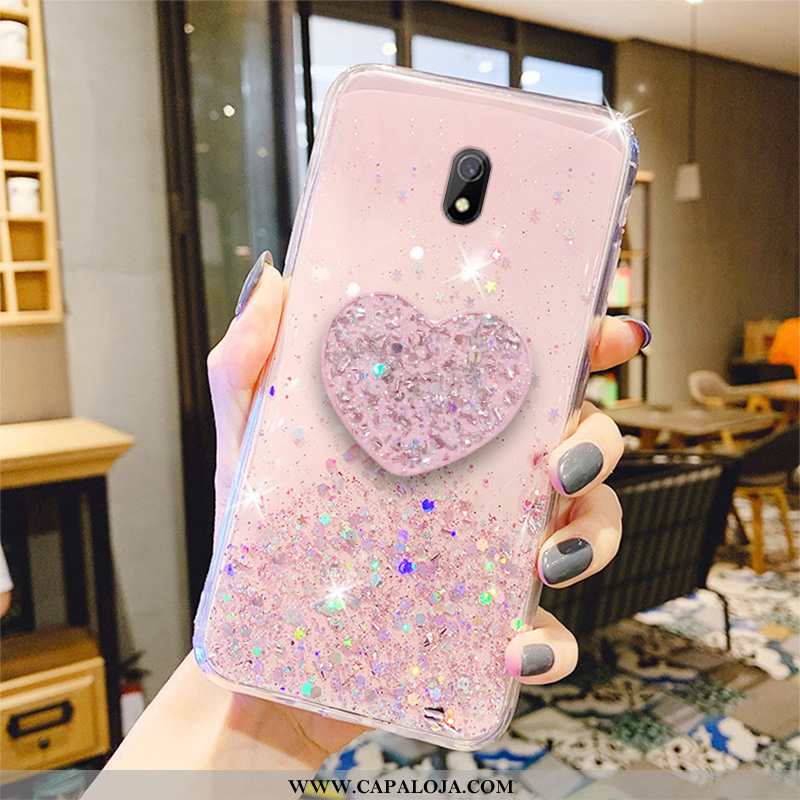 Capa Xiaomi Redmi 8a Personalizado Cases Antiqueda Silicone Rosa, Capas Xiaomi Redmi 8a Criativas Co