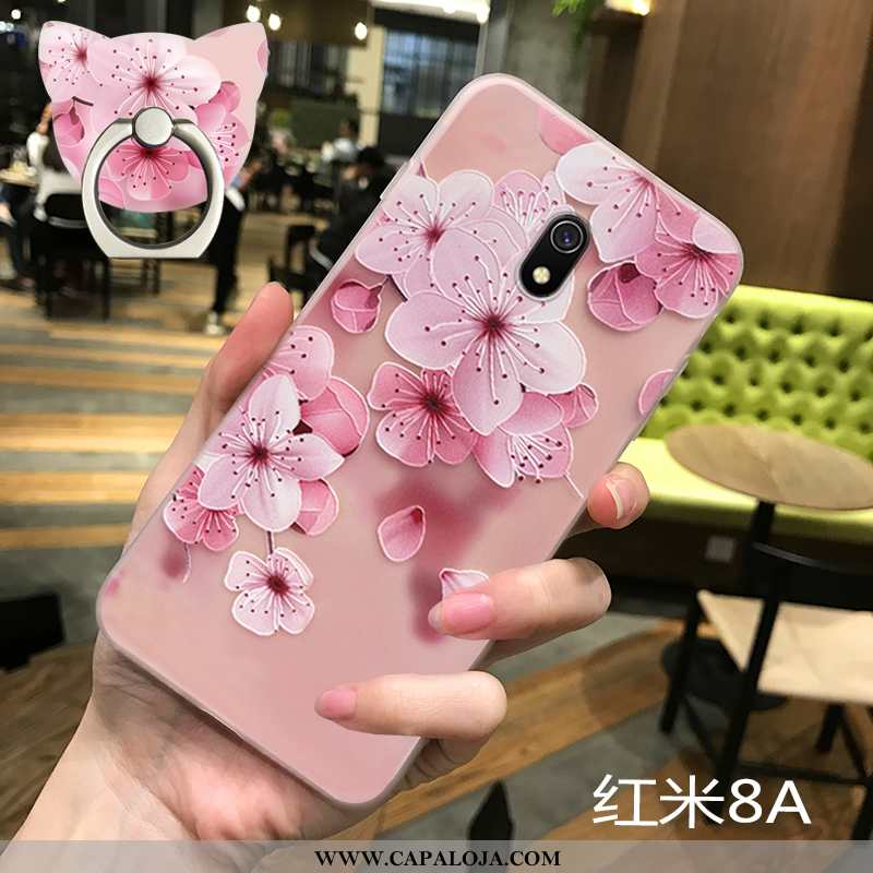 Capa Xiaomi Redmi 8a Protetoras Clara Rosa Completa, Capas Xiaomi Redmi 8a Silicone Promoção