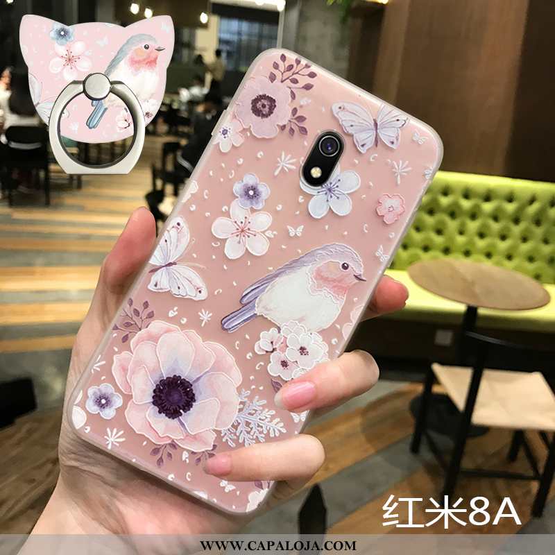 Capa Xiaomi Redmi 8a Protetoras Clara Rosa Completa, Capas Xiaomi Redmi 8a Silicone Promoção