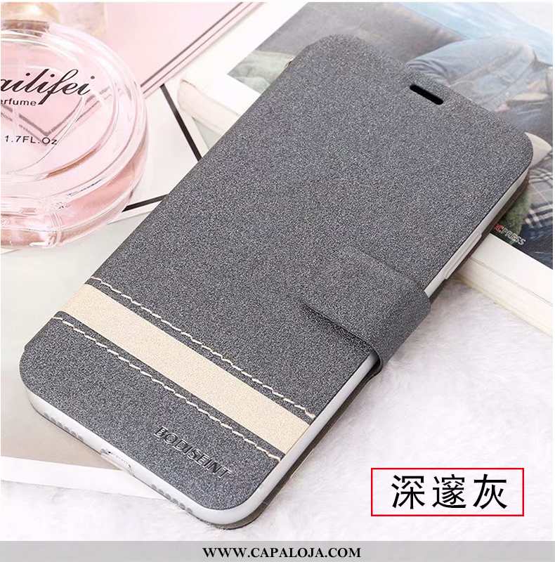 Capa Xiaomi Redmi 8a Silicone Feminino Suporte Antiqueda Cinza, Capas Xiaomi Redmi 8a Personalizada 