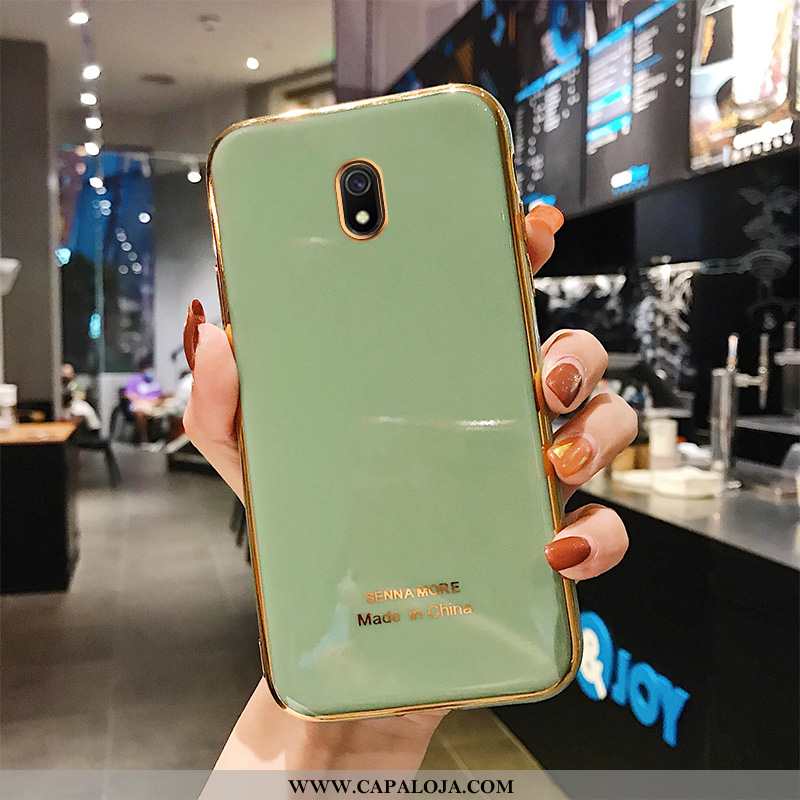 Capa Xiaomi Redmi 8a Silicone Telinha Aço Cases Verde, Capas Xiaomi Redmi 8a Estiloso Baratos