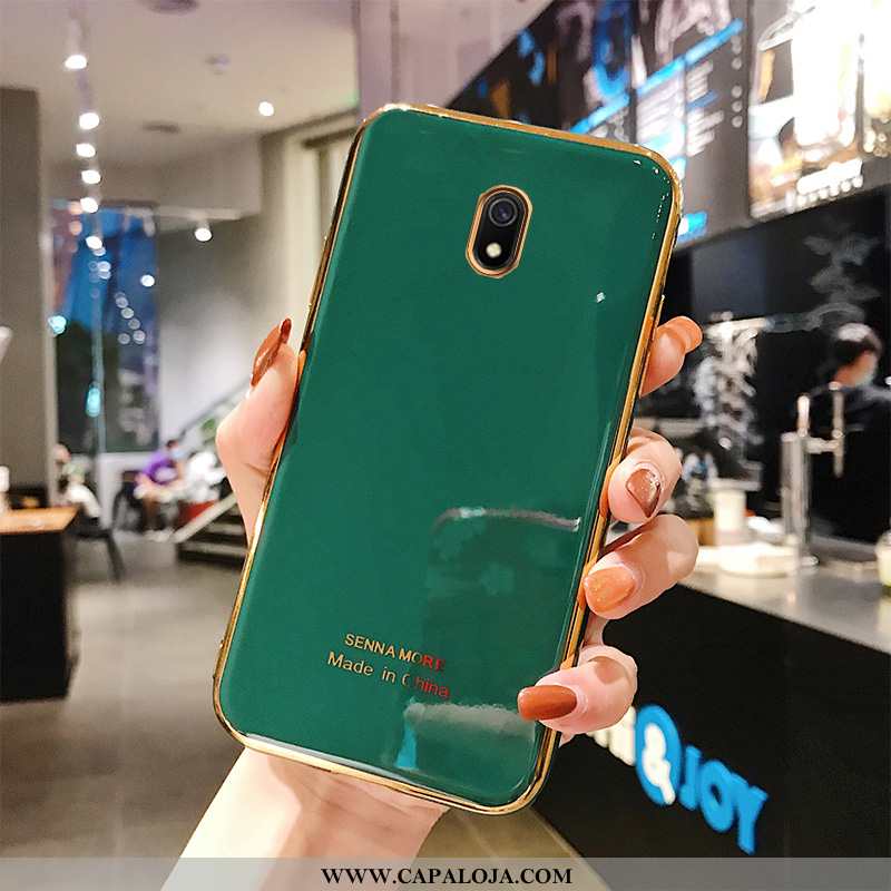 Capa Xiaomi Redmi 8a Silicone Telinha Aço Cases Verde, Capas Xiaomi Redmi 8a Estiloso Baratos