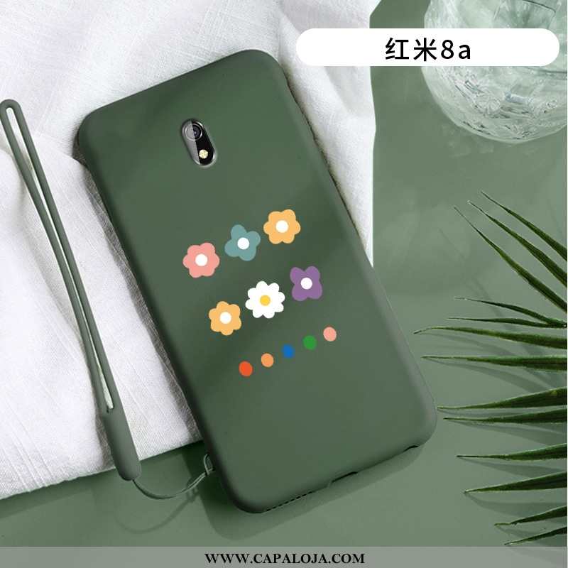 Capa Xiaomi Redmi 8a Slim Floridas Vermelha Cordao Roxo, Capas Xiaomi Redmi 8a Super Venda