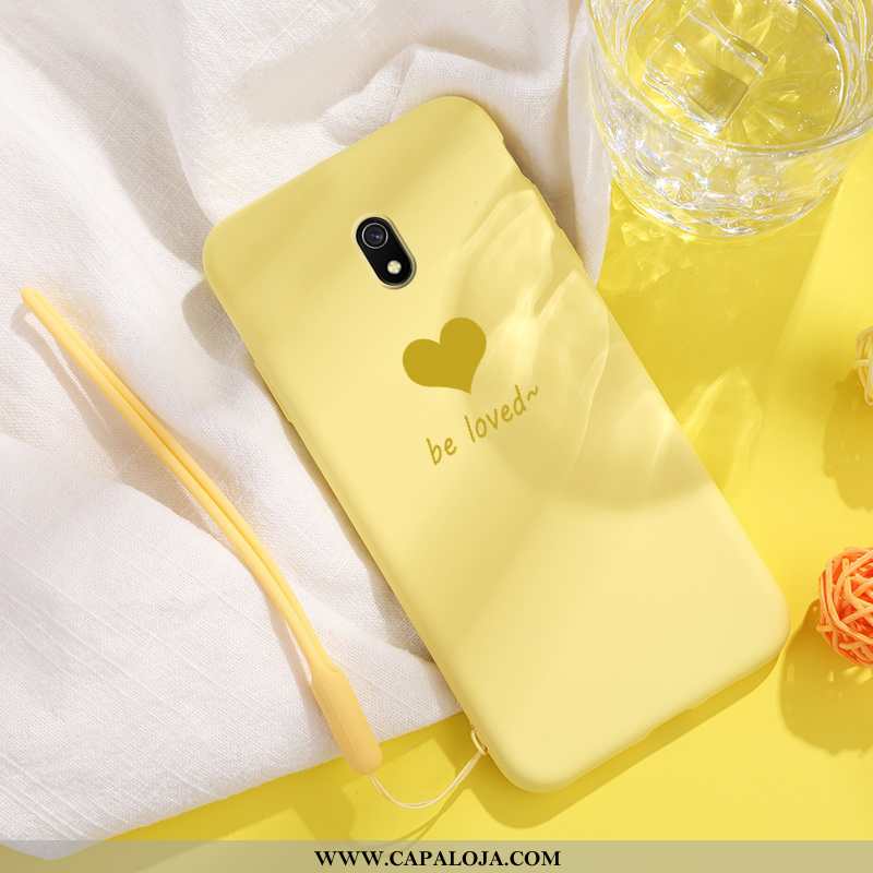 Capa Xiaomi Redmi 8a Slim Telemóvel Criativas Coração Amarelo, Capas Xiaomi Redmi 8a Tendencia Barat