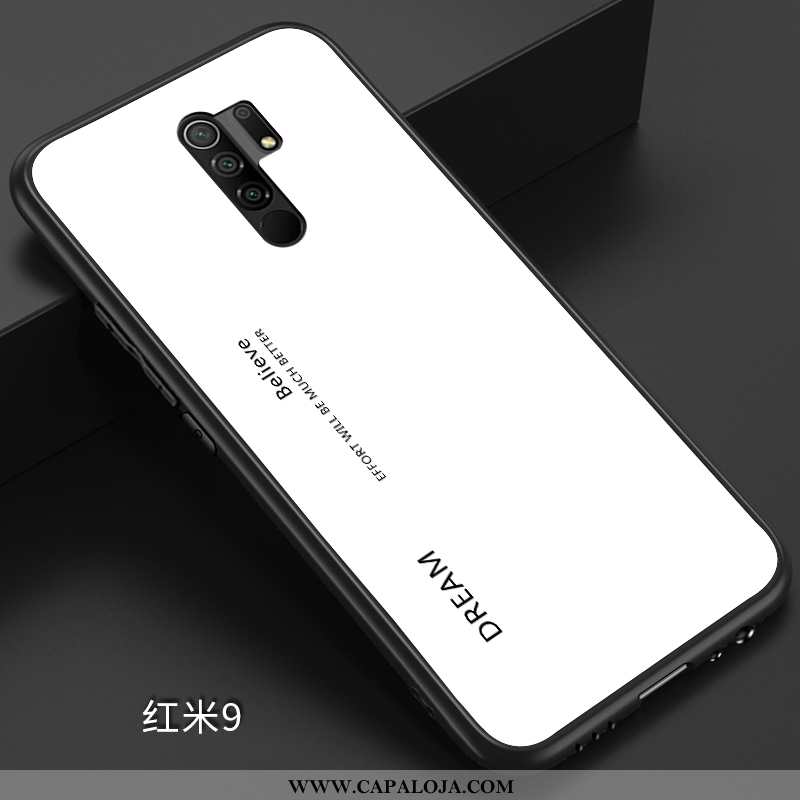 Capa Xiaomi Redmi 9 Couro Capas Vidro Protetoras Preto, Xiaomi Redmi 9 Tendencia Online