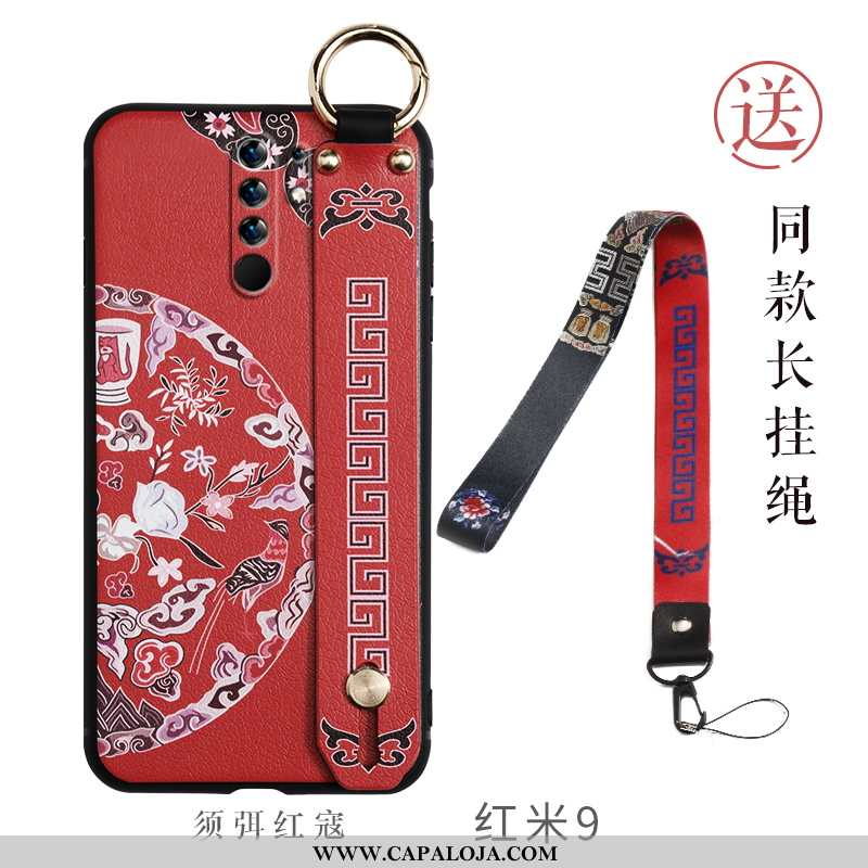 Capa Xiaomi Redmi 9 Personalizada Malha Soft Wrisband Roxo, Capas Xiaomi Redmi 9 Criativas Baratos