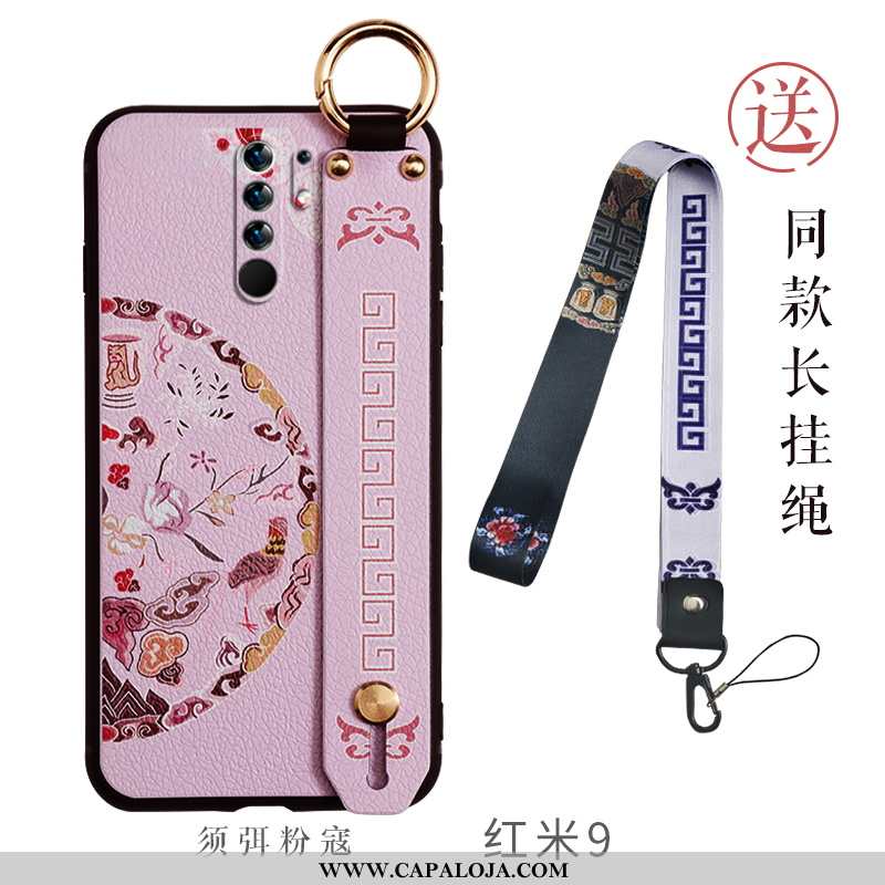 Capa Xiaomi Redmi 9 Personalizada Malha Soft Wrisband Roxo, Capas Xiaomi Redmi 9 Criativas Baratos