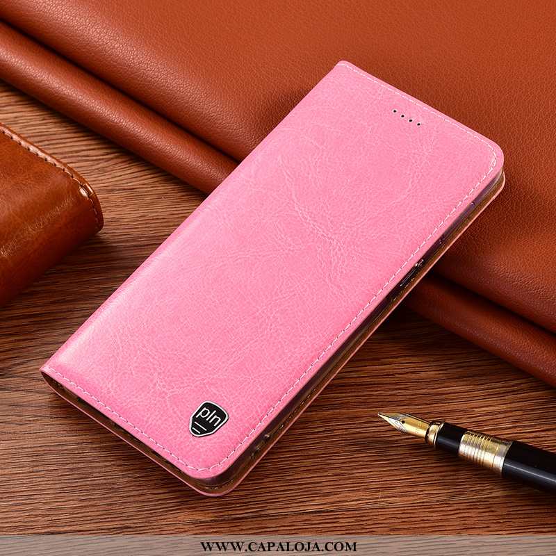 Capa Xiaomi Redmi 9a Couro Genuíno Capas Antiqueda Tigrada Rosa, Xiaomi Redmi 9a Protetoras Baratas