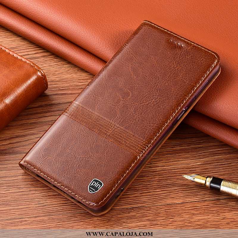 Capa Xiaomi Redmi 9a Couro Legitimo Pequena Antiqueda Vermelha Vermelho, Capas Xiaomi Redmi 9a Prote