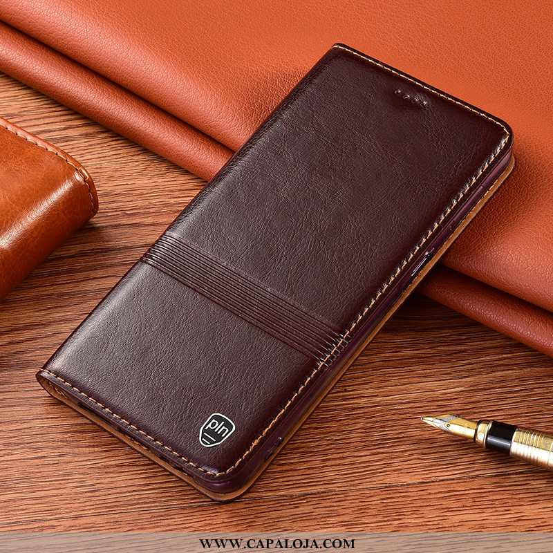 Capa Xiaomi Redmi 9a Couro Legitimo Pequena Antiqueda Vermelha Vermelho, Capas Xiaomi Redmi 9a Prote