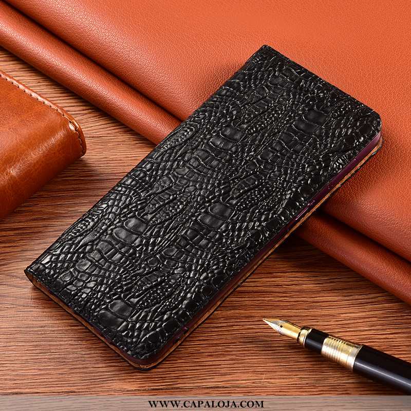 Capa Xiaomi Redmi 9a Couro Legitimo Pequena Telemóvel Antiqueda Preto, Capas Xiaomi Redmi 9a Proteto