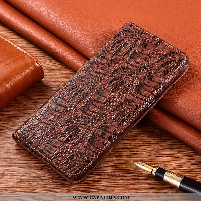 Capa Xiaomi Redmi 9a Couro Legitimo Pequena Telemóvel Antiqueda Preto, Capas Xiaomi Redmi 9a Proteto