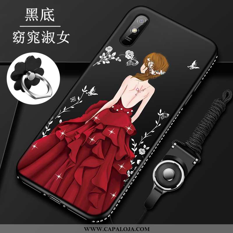 Capa Xiaomi Redmi 9a Soft Feminino Aço Telemóvel Vermelho, Capas Xiaomi Redmi 9a Protetoras Online