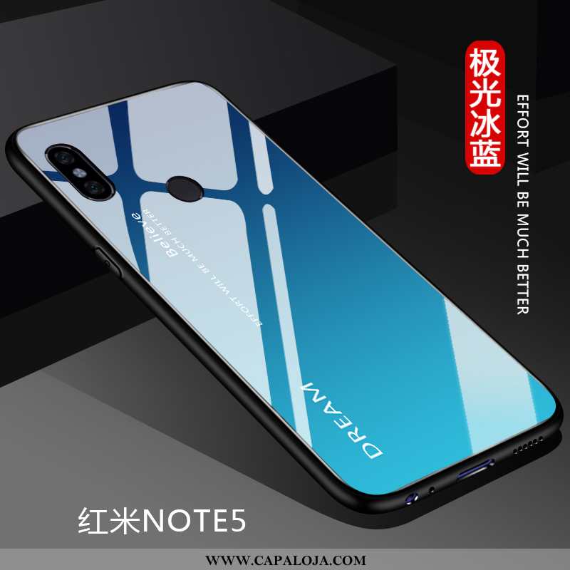 Capa Xiaomi Redmi Note 5 Protetoras Gradiente Lisas Vermelha Azul, Capas Xiaomi Redmi Note 5 Silicon