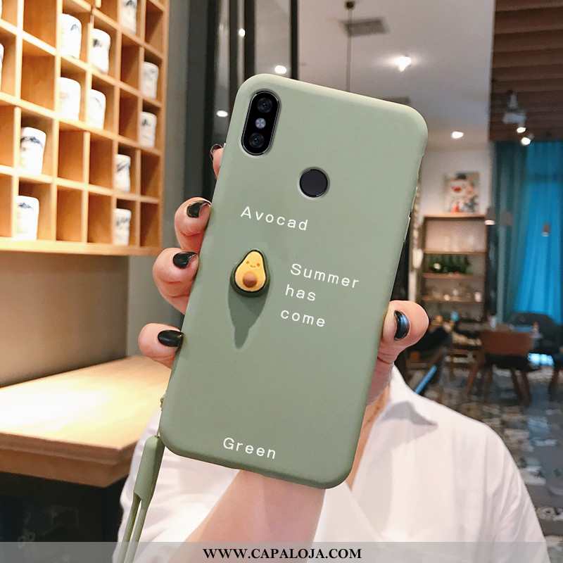 Capa Xiaomi Redmi Note 5 Silicone Malha Vermelha Antiqueda Verde, Capas Xiaomi Redmi Note 5 Personal