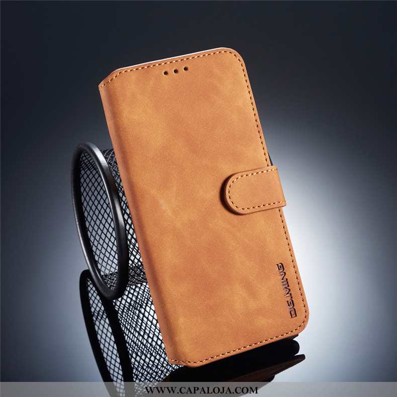 Capa Xiaomi Redmi Note 6 Pro Couro Cover Cases Telemóvel Castanho, Capas Xiaomi Redmi Note 6 Pro Fem