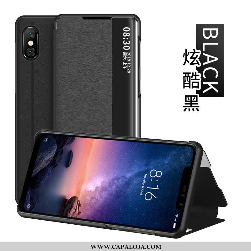 Capa Xiaomi Redmi Note 6 Pro Couro Fold Cases Telemóvel Vermelho, Capas Xiaomi Redmi Note 6 Pro Cove