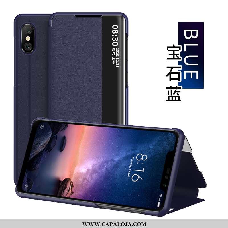 Capa Xiaomi Redmi Note 6 Pro Couro Fold Cases Telemóvel Vermelho, Capas Xiaomi Redmi Note 6 Pro Cove