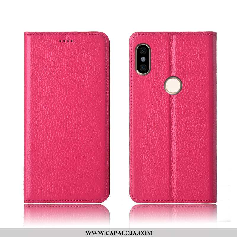 Capa Xiaomi Redmi Note 6 Pro Couro Legitimo Nova Telinha Cases Rosa, Capas Xiaomi Redmi Note 6 Pro C