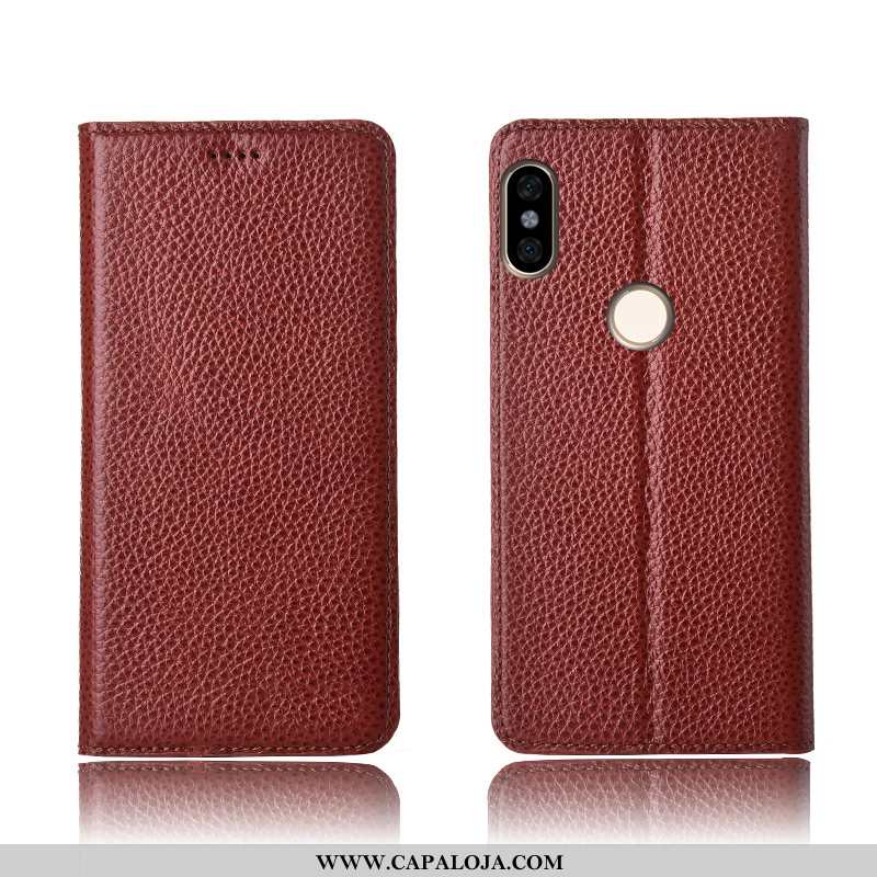 Capa Xiaomi Redmi Note 6 Pro Couro Legitimo Nova Telinha Cases Rosa, Capas Xiaomi Redmi Note 6 Pro C