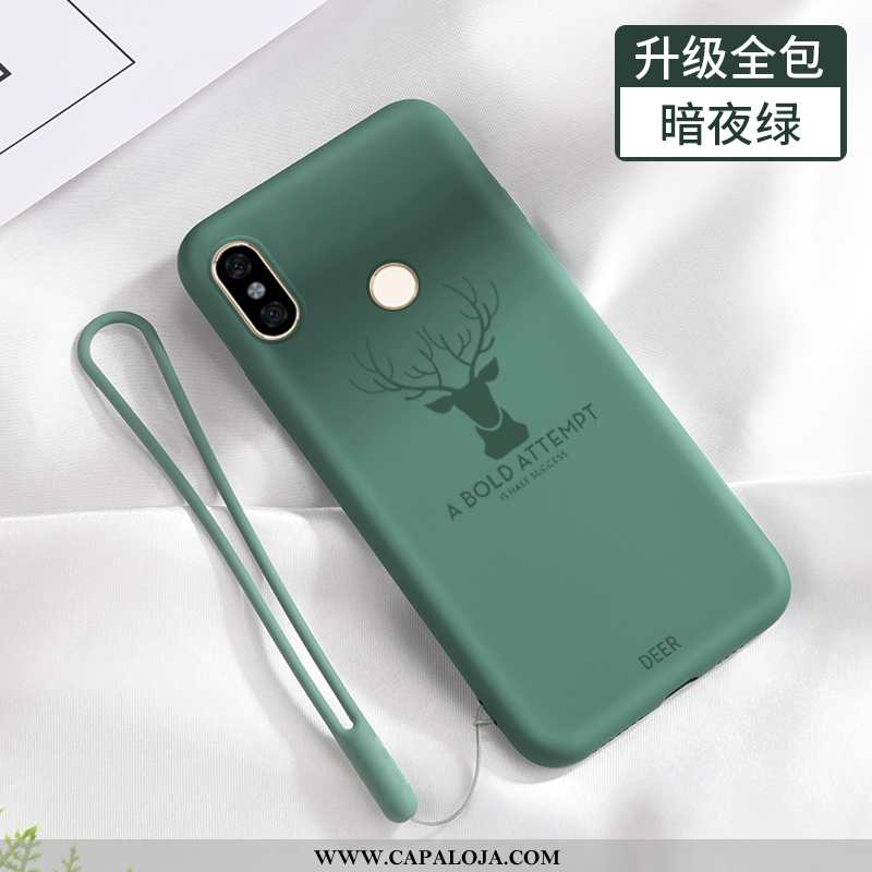 Capa Xiaomi Redmi Note 6 Pro Protetoras Masculino Fosco Capas Preto, Xiaomi Redmi Note 6 Pro Silicon