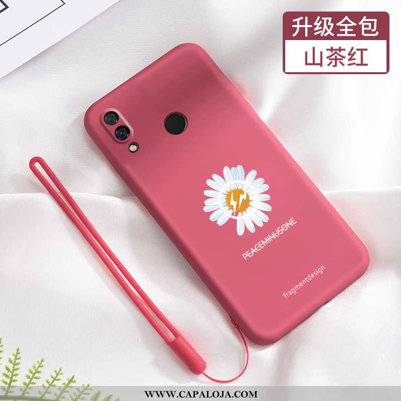 Capa Xiaomi Redmi Note 7 Criativas Soft Vermelha Telinha Vermelho, Capas Xiaomi Redmi Note 7 Tendenc