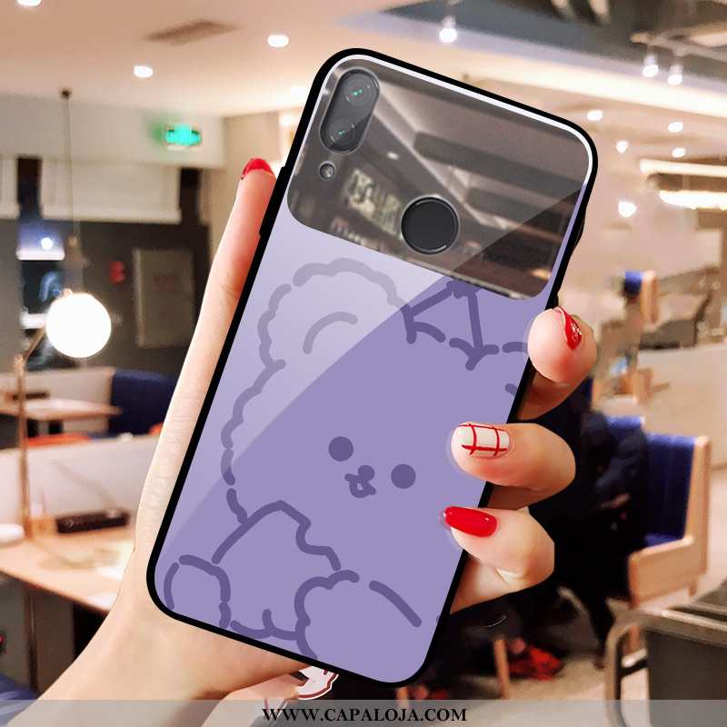 Capa Xiaomi Redmi Note 7 Desenho Animado Frente Preto Pequena, Capas Xiaomi Redmi Note 7 Vidro Venda