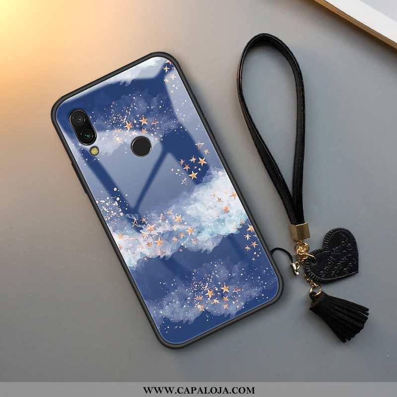 Capa Xiaomi Redmi Note 7 Soft Estrelado Silicone Capas Azul, Xiaomi Redmi Note 7 Protetoras Baratas