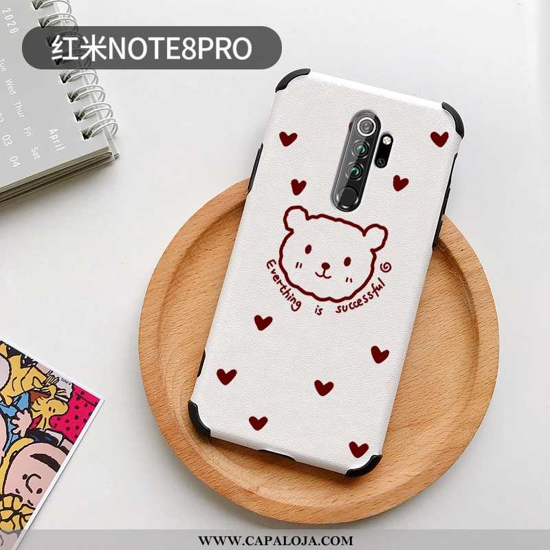 Capa Xiaomi Redmi Note 8 Pro Desenho Animado Protetoras Seda Capas Branco, Xiaomi Redmi Note 8 Pro B