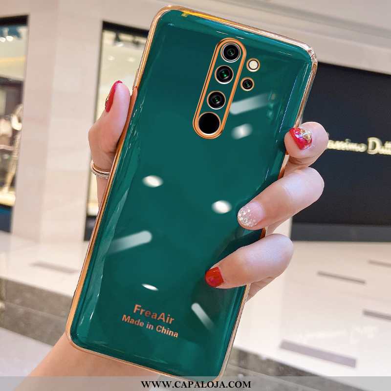 Capa Xiaomi Redmi Note 8 Pro Protetoras Soft Capas Verde Rosa, Xiaomi Redmi Note 8 Pro Silicone Onli