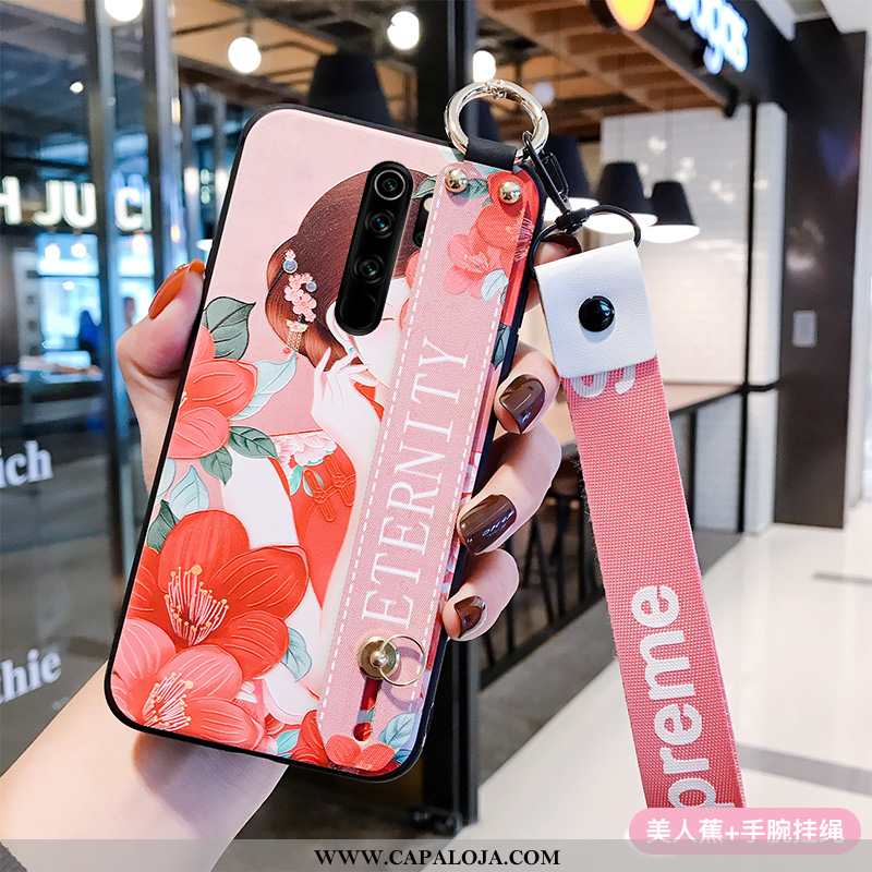 Capa Xiaomi Redmi Note 8 Pro Protetoras Soft Cordao Vermelha Rosa, Capas Xiaomi Redmi Note 8 Pro Sil