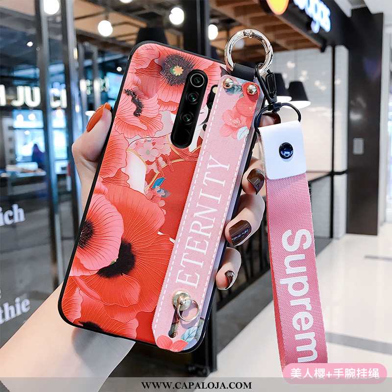 Capa Xiaomi Redmi Note 8 Pro Protetoras Soft Cordao Vermelha Rosa, Capas Xiaomi Redmi Note 8 Pro Sil