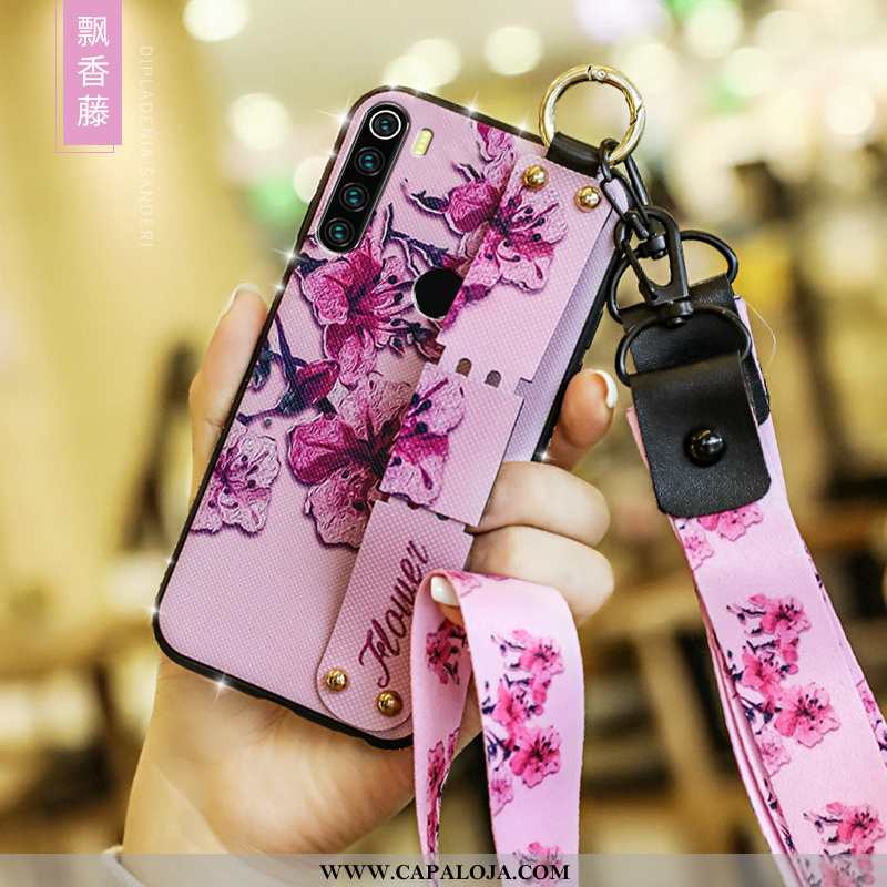 Capa Xiaomi Redmi Note 8t Estiloso Completa Wrisband Telemóvel Rosa, Capas Xiaomi Redmi Note 8t Pers