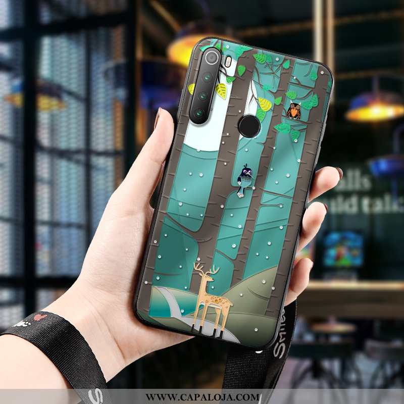 Capa Xiaomi Redmi Note 8t Fosco Pequena Masculino Protetoras Verde, Capas Xiaomi Redmi Note 8t Bonit