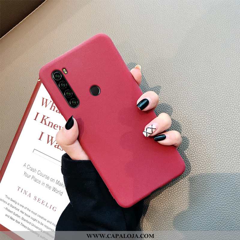 Capa Xiaomi Redmi Note 8t Fosco Vermelha Masculino Telemóvel Vermelho, Capas Xiaomi Redmi Note 8t Sl