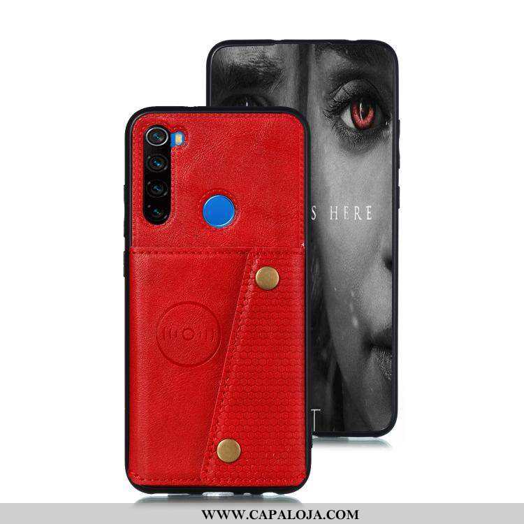 Capa Xiaomi Redmi Note 8t Protetoras Capas Cases Vermelha Preto, Xiaomi Redmi Note 8t Silicone Compr