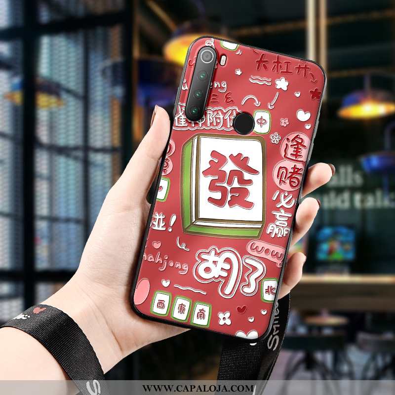 Capa Xiaomi Redmi Note 8t Silicone Soft Feminino Telemóvel Vermelho, Capas Xiaomi Redmi Note 8t Boni