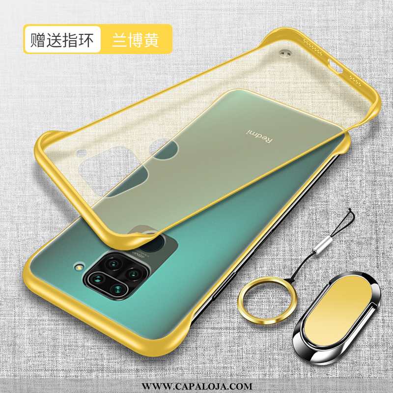 Capa Xiaomi Redmi Note 9 Fosco Armação Sem Silicone Amarelo, Capas Xiaomi Redmi Note 9 Personalizada