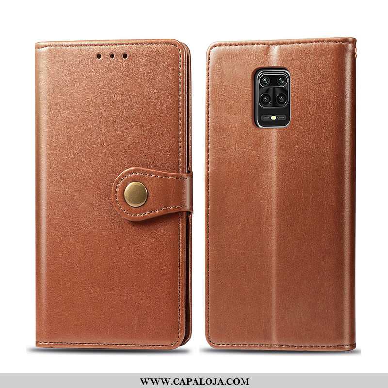 Capa Xiaomi Redmi Note 9 Pro Couro Capas Vermelha Cases Preto, Xiaomi Redmi Note 9 Pro Protetoras Ve