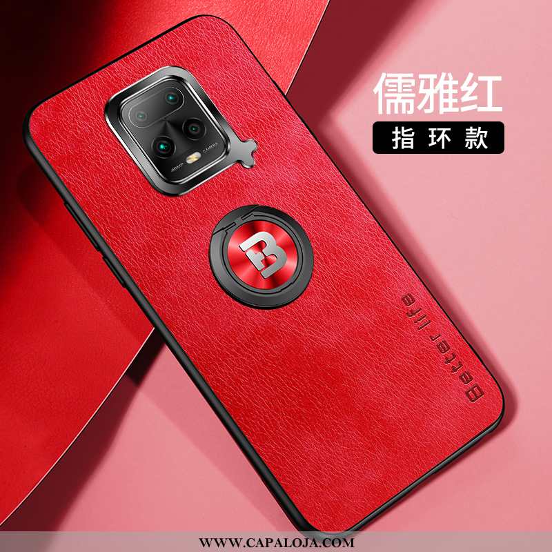 Capa Xiaomi Redmi Note 9 Pro Silicone Cases Vermelha Telinha Laranja, Capas Xiaomi Redmi Note 9 Pro 