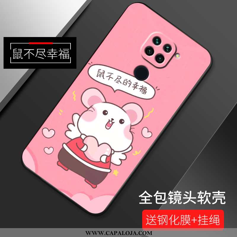 Capa Xiaomi Redmi Note 9 Protetoras Vermelha Fosco Soft Rosa, Capas Xiaomi Redmi Note 9 Silicone Ven