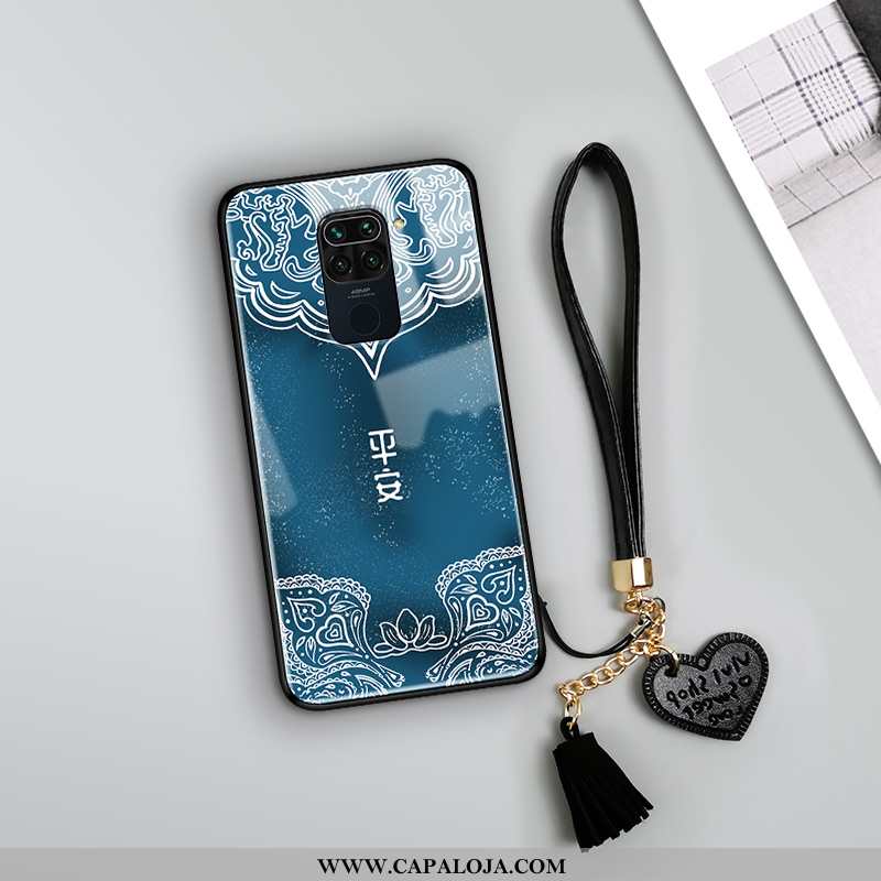 Capa Xiaomi Redmi Note 9 Retro Vidro Telinha Telemóvel Azul, Capas Xiaomi Redmi Note 9 Tendencia Bar