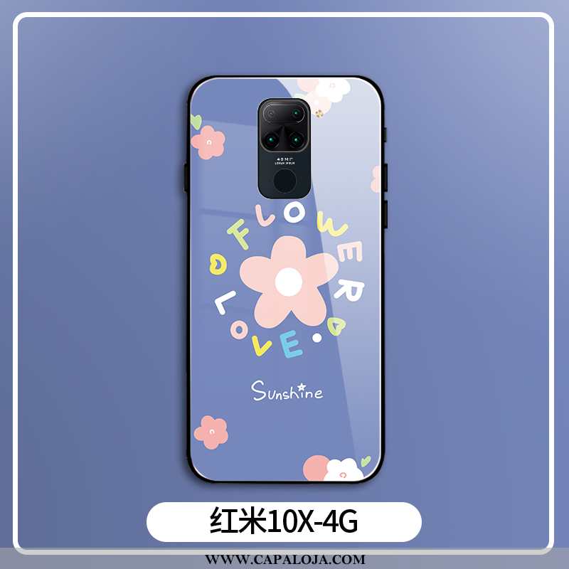 Capa Xiaomi Redmi Note 9 Vidro Protetoras Personalizada Malha Azul, Capas Xiaomi Redmi Note 9 Moda B