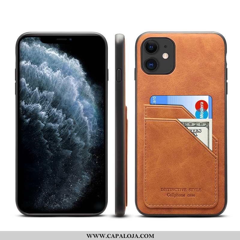 Capa iPhone 11 Couro Cases Marrom Capas Castanho, iPhone 11 Carteira Comprar