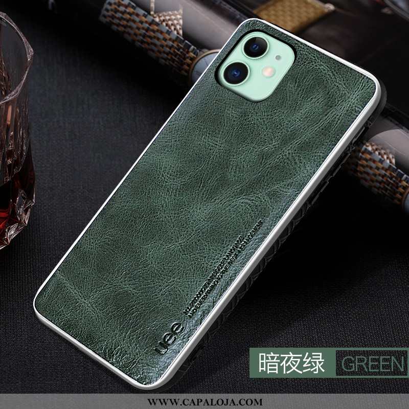 Capa iPhone 11 Couro Cases Verde Telemóvel Azul, Capas iPhone 11 Tendencia Baratos