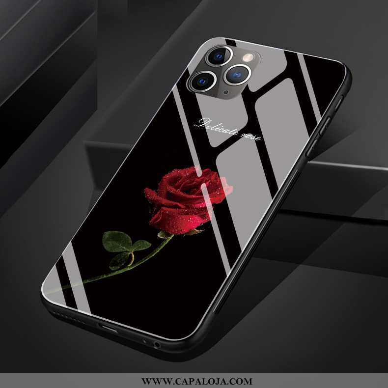 Capa iPhone 11 Pro Max Originais Claro Vidro Rosa Preto, Capas iPhone 11 Pro Max Protetoras Promoção