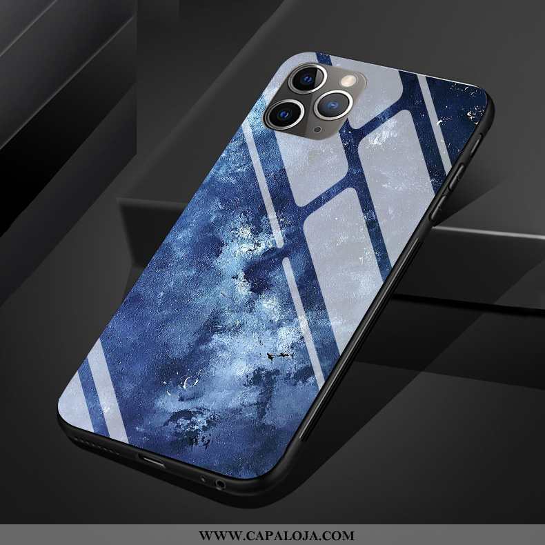 Capa iPhone 11 Pro Max Protetoras Azul Texturizada Vidro, Capas iPhone 11 Pro Max Silicone Venda