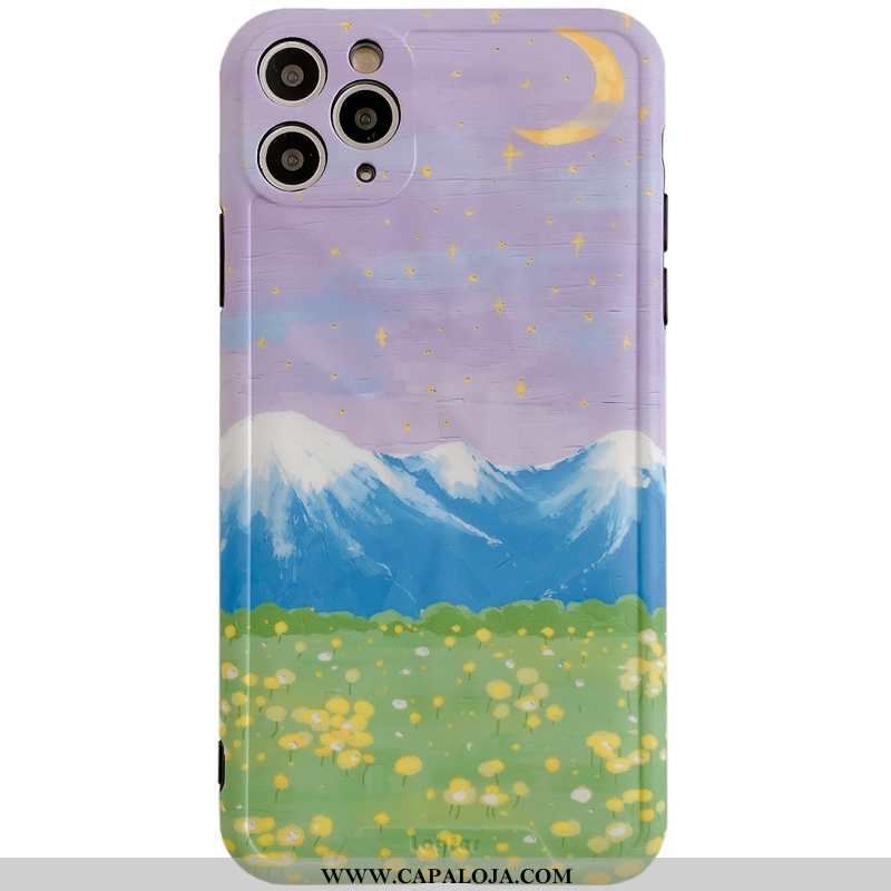 Capa iPhone 11 Pro Max Silicone Criativas Feminino Roxa Roxo, Capas iPhone 11 Pro Max Personalizado 