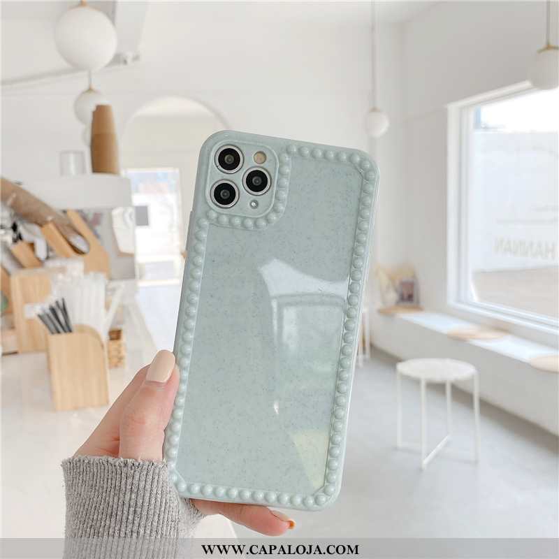 Capa iPhone 11 Pro Max Soft Simples Criativas Silicone Verde, Capas iPhone 11 Pro Max Protetoras Com