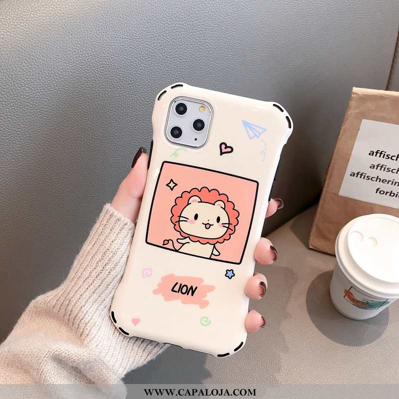 Capa iPhone 11 Pro Silicone Soft Redondo Capas Branco, iPhone 11 Pro Desenho Animado Baratas